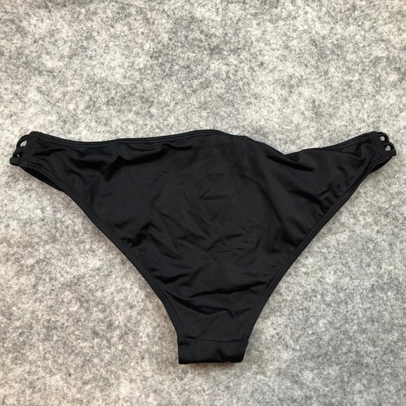 Sundazed Bikini Bottom XL Hipster Strappy Crossover Sides Boho Embroidered Black - Picture 10 of 11
